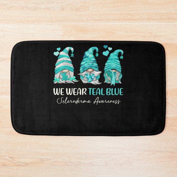 Item preview, In June We Wear teal blue Scleroderma Awarenesss Gnome Matching Family designed and sold by RidgetopShop.