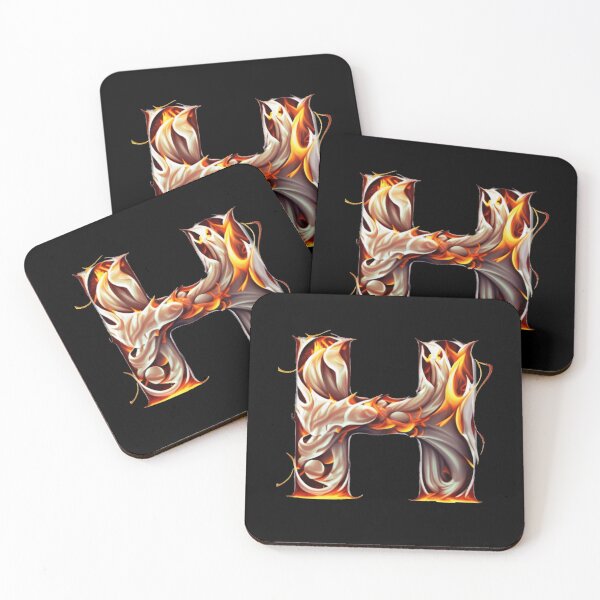 Item preview, Letter < H > Fire Style designed and sold by ImgByLili.