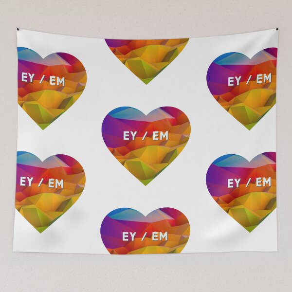 Item preview, Ey/Em Pronouns in a Rainbow Heart designed and sold by MxA19.