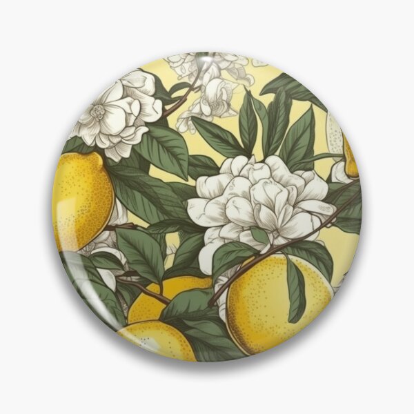 Item preview, Lemons and Flowers Botanical Print designed and sold by CC-ArtStudio.