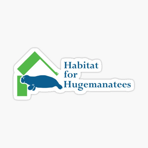 habitat for hugemanatees Sticker