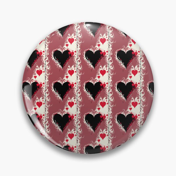 Item preview, Grunge Black and Red Hearts Stripe Pattern Red White Background designed and sold by Aaron2610.