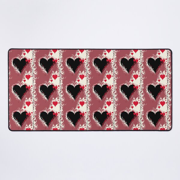 Item preview, Grunge Black and Red Hearts Stripe Pattern Red White Background designed and sold by Aaron2610.