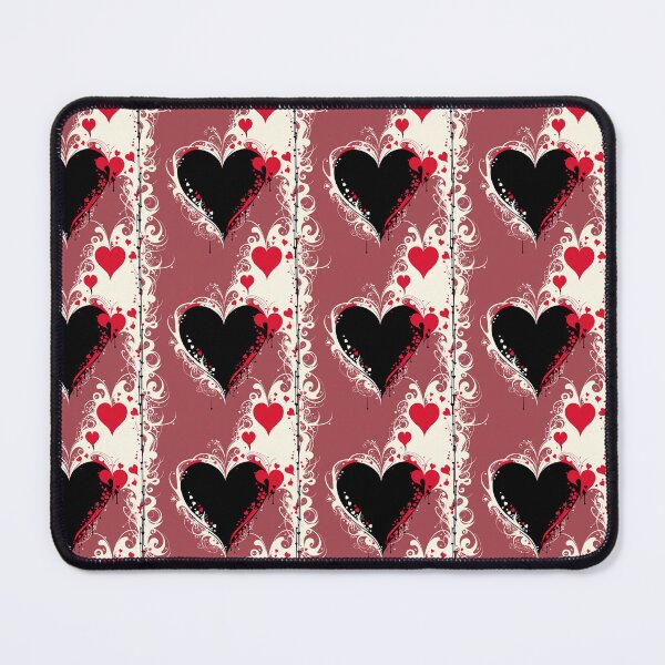 Item preview, Grunge Black and Red Hearts Stripe Pattern Red White Background designed and sold by Aaron2610.