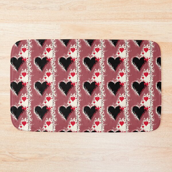Item preview, Grunge Black and Red Hearts Stripe Pattern Red White Background designed and sold by Aaron2610.