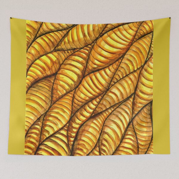 Item preview, Pattern abstract waves watercolor fine art designed and sold by janianna.