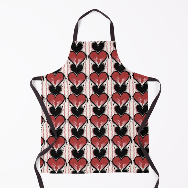 Item preview, Grunge Black and Red Hearts Stripe Pattern White Background designed and sold by Aaron2610.
