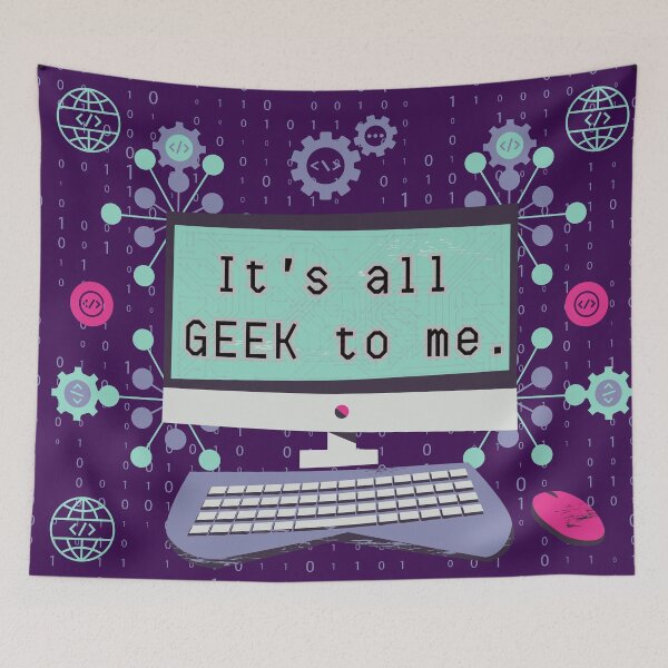Item preview, Funny "It's all GEEK to me" computer coding puns designed and sold by Write-to-Rebel.