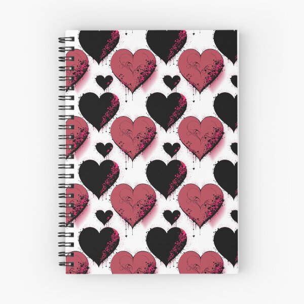 Item preview, Grunge Black and Red Hearts Pattern White Background designed and sold by Aaron2610.