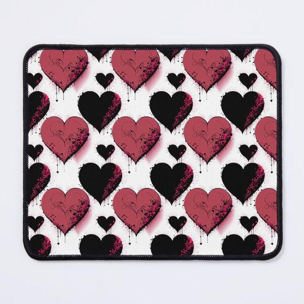 Item preview, Grunge Black and Red Hearts Pattern White Background designed and sold by Aaron2610.