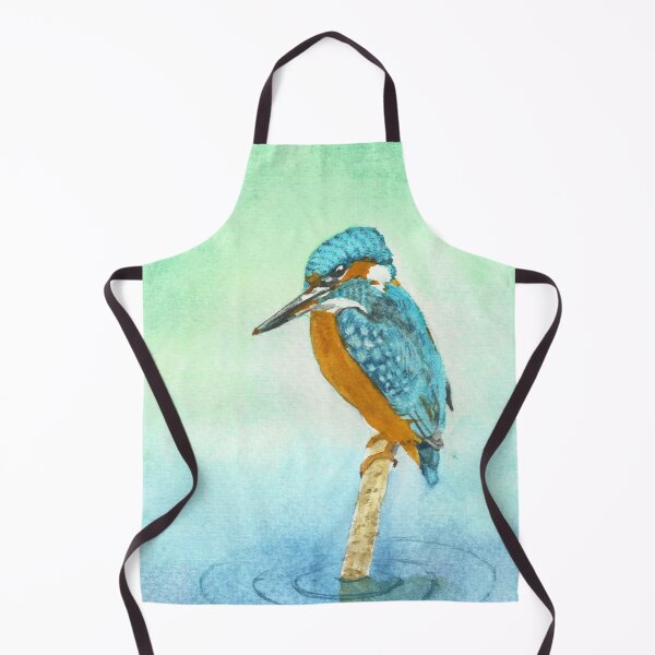 Item preview, Kingfisher watercolor painting designed and sold by cupofju.