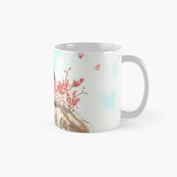Item preview, Watercolor of Girl holding flowers designed and sold by cupofju.