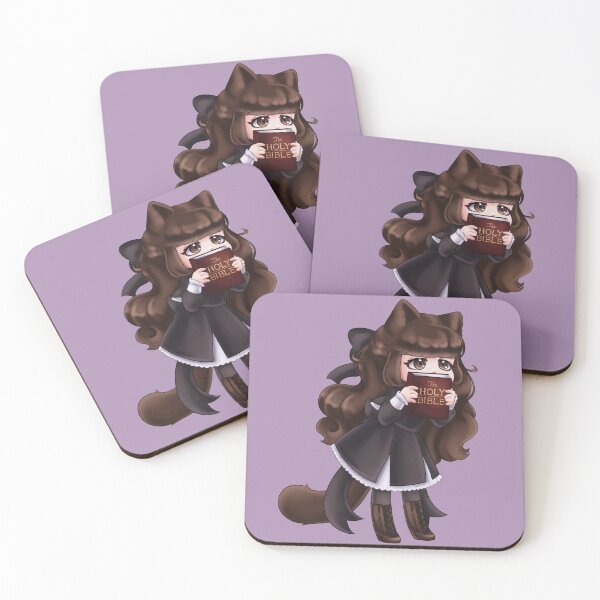 Item preview, Shy Catgirl Wields Bible designed and sold by fluffyballmimi.