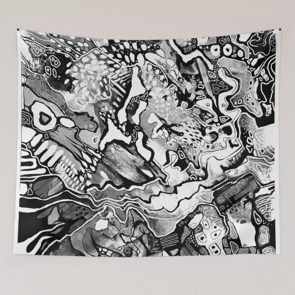 Item preview, Abstract graphic black and white designed and sold by Jeneedee.