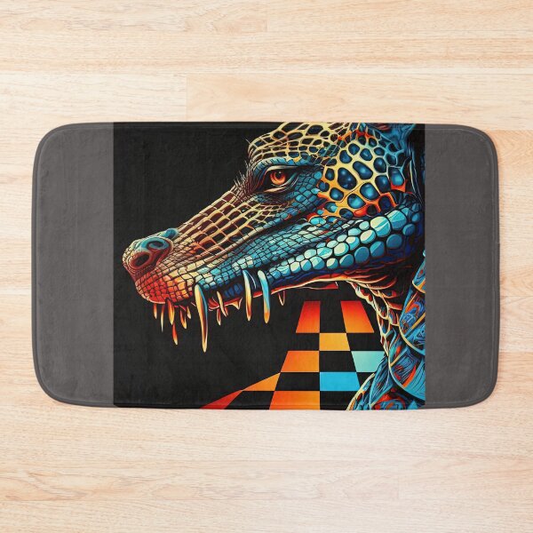 Item preview, Checkmate with Our Psychedelic Chess Crocodile Design on Various Products! designed and sold by DaiInMetropolis.