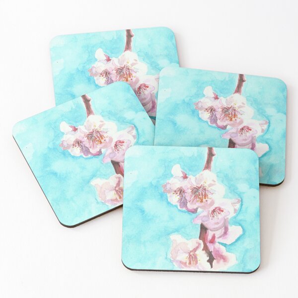 Item preview, watercolor painting of sakura flowers designed and sold by cupofju.