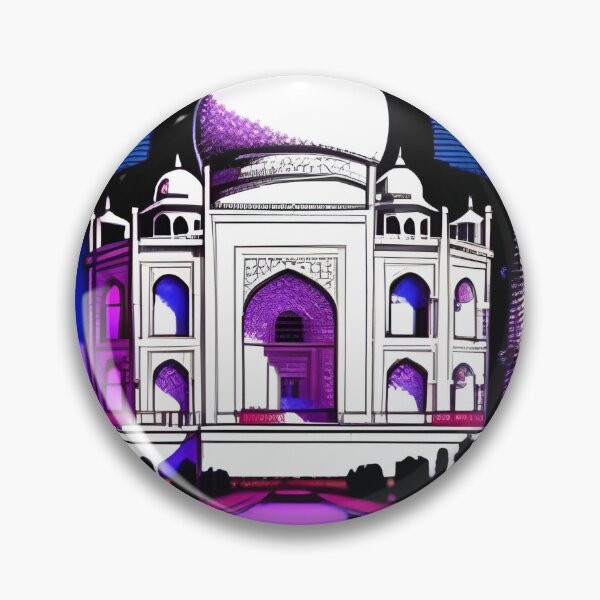 Item preview, Taj Mahal monument in retro style designed and sold by imagenia.