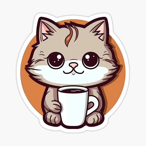 Cozy Cat Café 🐈☕️ . . . . . . #digitalart #cute #aesthetic #stickers  #stickersheet #cutestickers #sticker #stickerporn #stickerart…