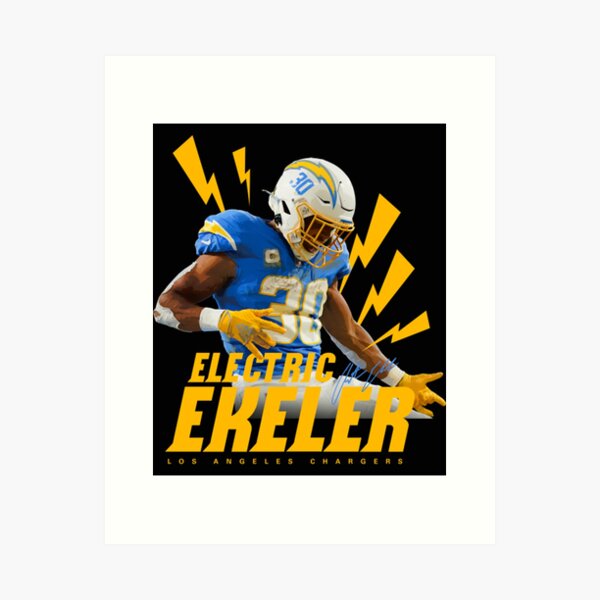 Austin ekeler chargers running back bold cartoon  Sticker for Sale by eNVy  Co