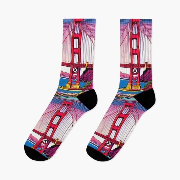 Item preview, The Golden Gate Bridge in retro style art designed and sold by imagenia.
