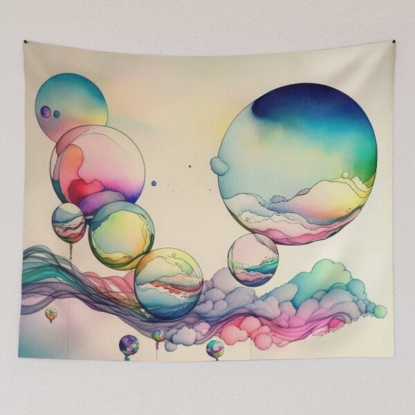 Item preview, Rainbow Bubbles designed and sold by ImaginationbyAI.