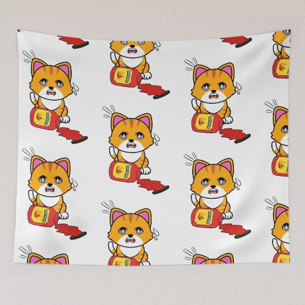 Item preview, Cute Orange Cat Spilled hot sauce designed and sold by Pet Station.