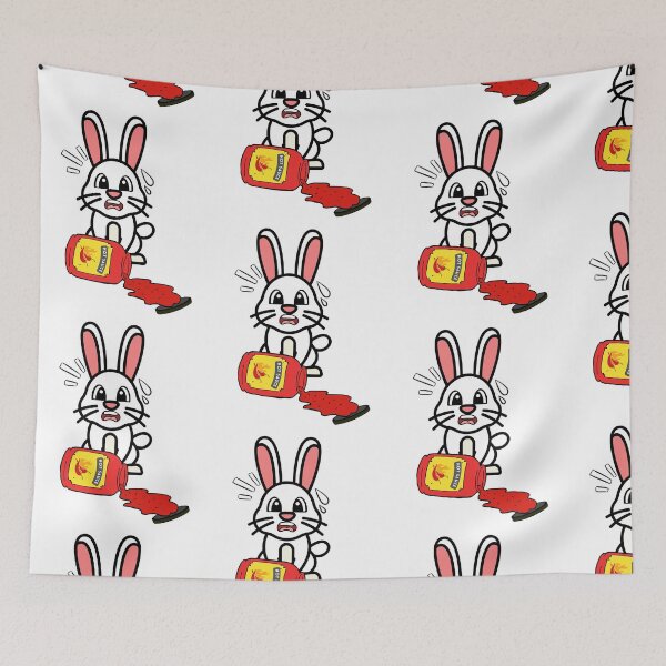 Item preview, Cute Furry Bunny Spilled hot sauce designed and sold by Pet Station.