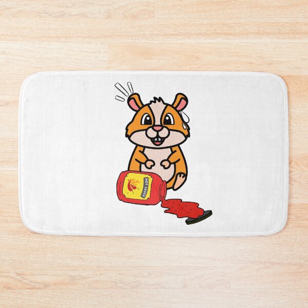 Item preview, Cute Furry Hamster Spilled hot sauce designed and sold by Pet Station.