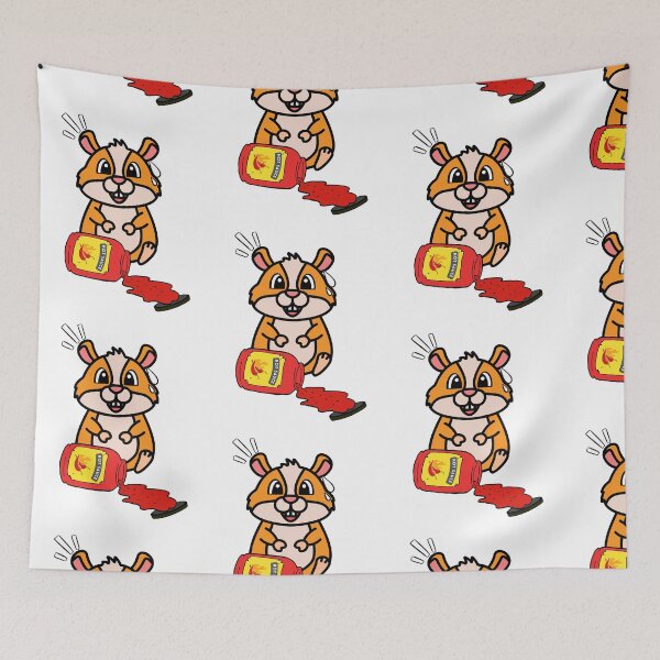 Item preview, Cute Furry Hamster Spilled hot sauce designed and sold by Pet Station.
