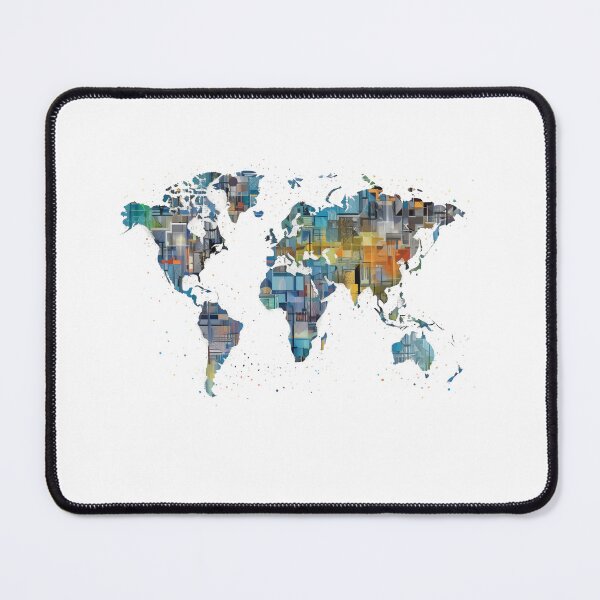 Item preview, World Map Made of Music Notes Design designed and sold by lessyun.