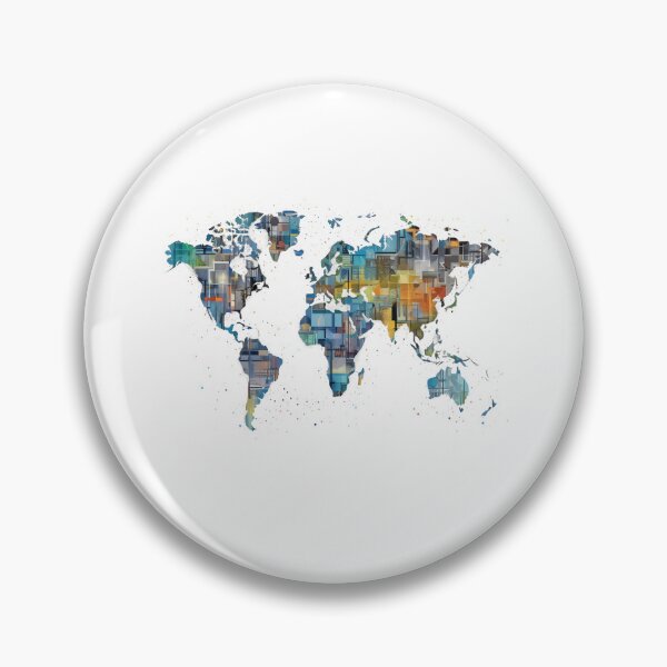 Item preview, World Map Made of Music Notes Design designed and sold by lessyun.