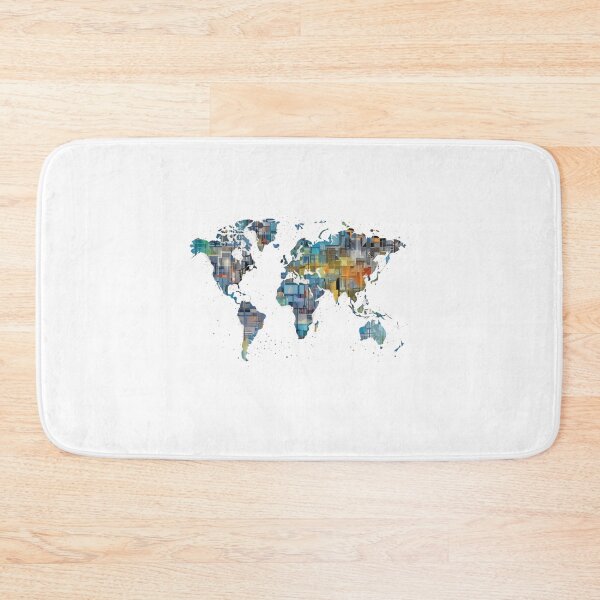 Item preview, World Map Made of Music Notes Design designed and sold by lessyun.