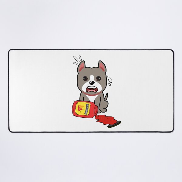 Item preview, Cute Grey Dog Spilled hot sauce designed and sold by Pet Station.