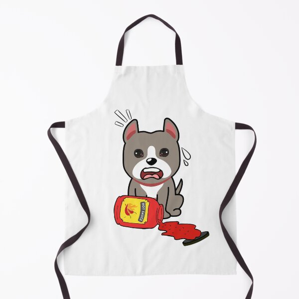 Item preview, Cute Grey Dog Spilled hot sauce designed and sold by Pet Station.