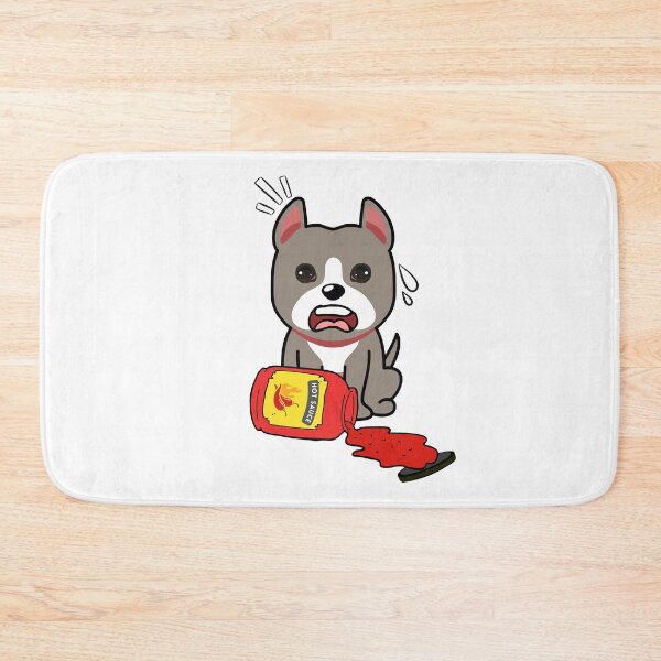 Item preview, Cute Grey Dog Spilled hot sauce designed and sold by Pet Station.