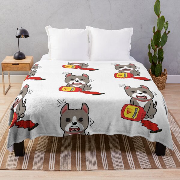 Item preview, Cute Grey Dog Spilled hot sauce designed and sold by Pet Station.