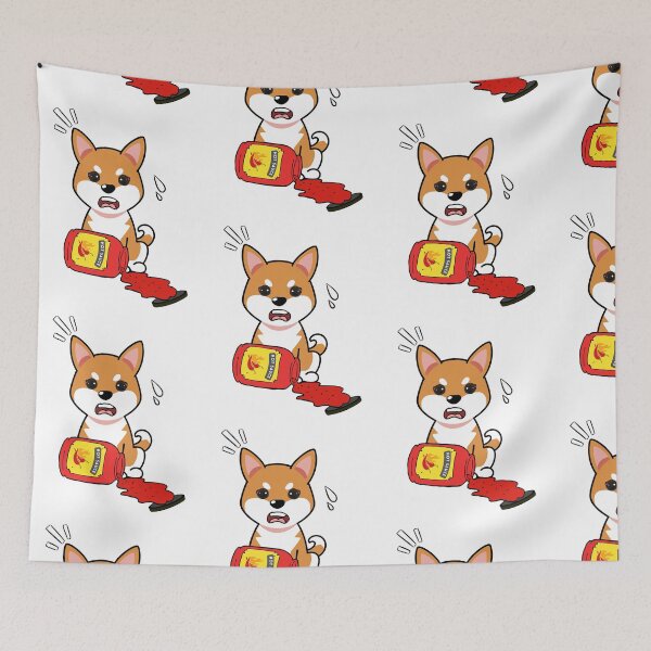 Item preview, Cute Orange Dog Spilled hot sauce designed and sold by Pet Station.