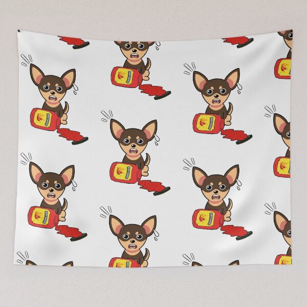 Item preview, Cute Small Dog Spilled hot sauce designed and sold by Pet Station.
