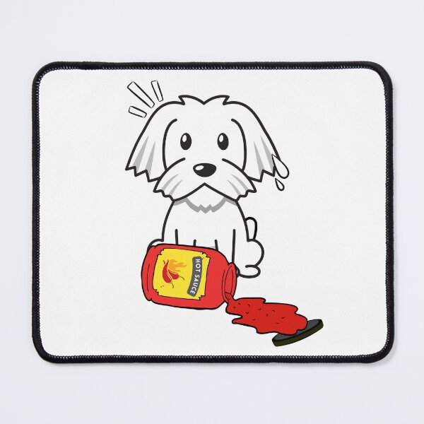 Item preview, Cute White Dog Spilled hot sauce designed and sold by Pet Station.
