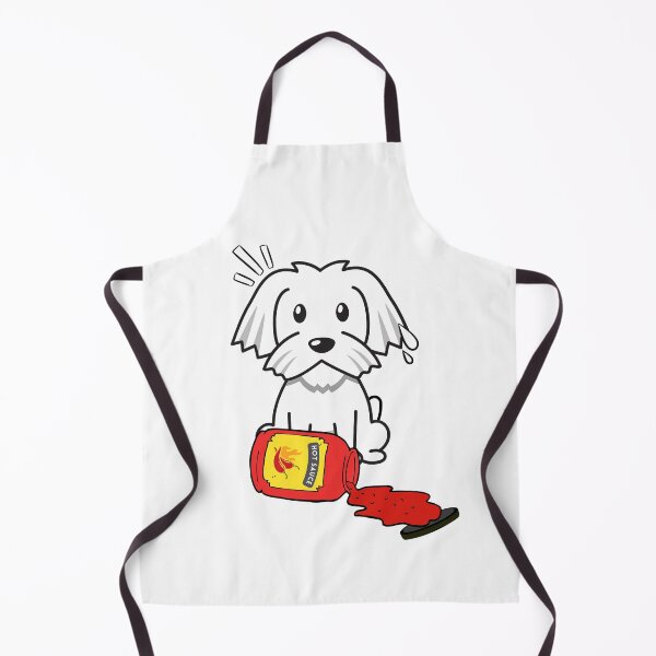Item preview, Cute White Dog Spilled hot sauce designed and sold by Pet Station.