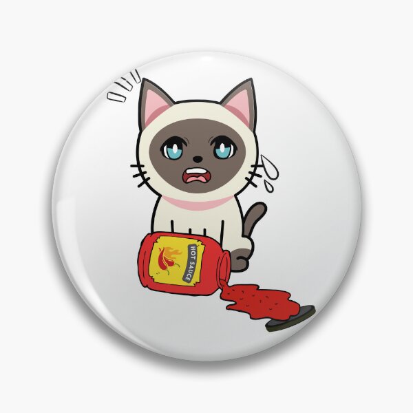 Item preview, Cute Siamese Cat Spilled hot sauce designed and sold by Pet Station.