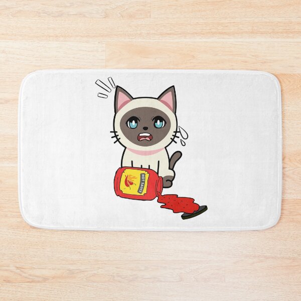 Item preview, Cute Siamese Cat Spilled hot sauce designed and sold by Pet Station.