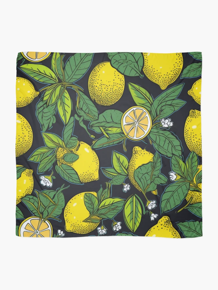 Thumbnail 2 of 3, Scarf, Lemon Tree Pattern designed and sold by UlDesigns.