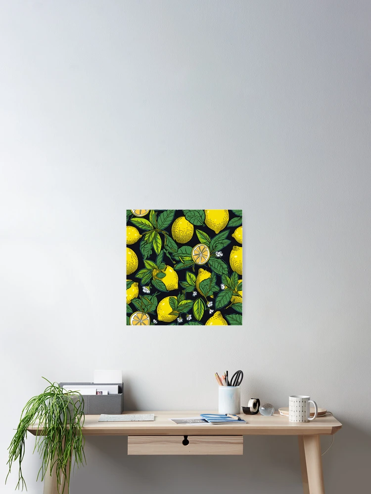 Thumbnail 2 of 3, Poster, Lemon Tree Pattern designed and sold by UlDesigns.