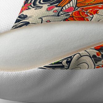 Alternate view of Koi Fish Pond Throw Pillow