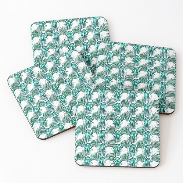 Item preview, Abstract Green Feather Leaf pattern designed and sold by calibrit.