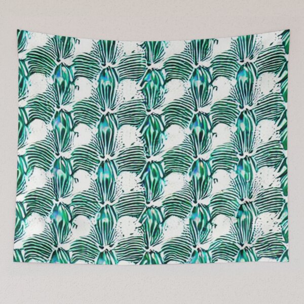 Item preview, Abstract Green Feather Leaf pattern designed and sold by calibrit.
