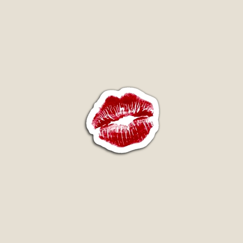 lipstick kisses Sticker for Sale by lux-lisbon