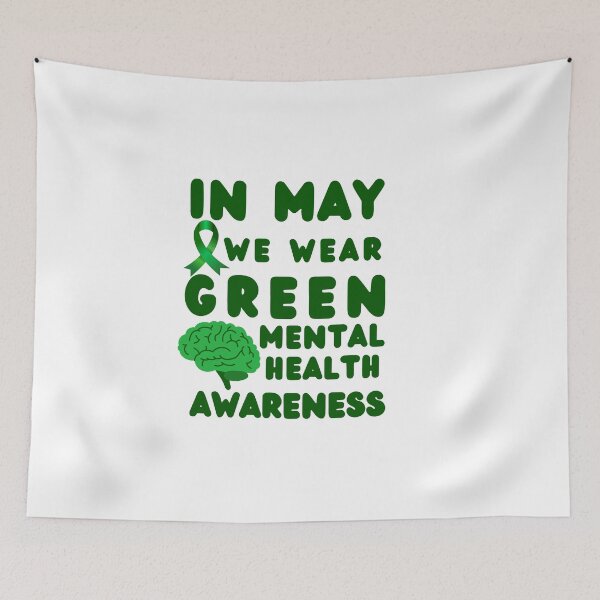 Item preview, In May We Wear Green - Mental Health Awareness designed and sold by elatyaouishop.