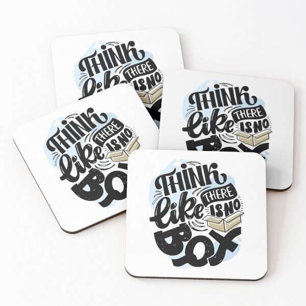 Item preview, Think like there is no box, Motivational Slogan designed and sold by graphic-genie.